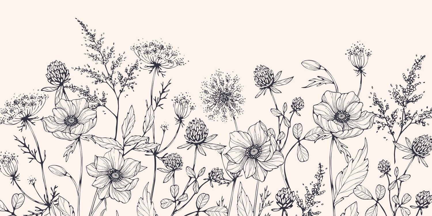 Delicate flowers representing inner child compassion and schema healing